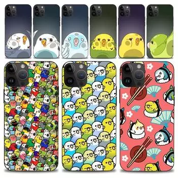 Чехол для телефона Chubby Cockatiels Parrotlets Hello Parrot Bird для iPhone15 14 13 12 11 Pro Max Mini X 7 8, мягкий чехол iPhoneXS