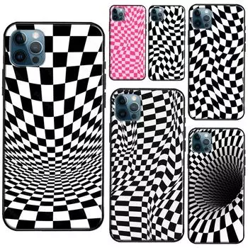 Чехол для телефона Crazy Checkered для iPhone 11 14 13 Pro Max XS XR X SE 2020 5S 6S 7 8 Plus 12 mini задняя крышка iPhone 6 6s