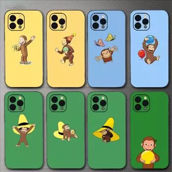 Чехол для телефона Curious George Monkey для iPhone Mini 11 12 13 14 15 Pro XS Max X Plus SE XR Shell iPhone13PROMAX