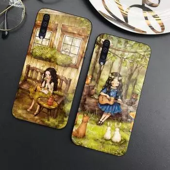 Чехол для телефона Diary Of A Forest Girl для Samung A32 A51 A52 NOTE 10 20 S10 S20 S21 S22 Pro Ultra Black PC Glass Phone Cover Samsung S22