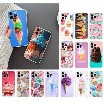 Чехол для телефона для Iphone 14 13 12 11 Pro Max Xs Max Xr X 12mini 14 Plus Se, чехол для кексов с мороженым, Funda Capa Cell iphone 12ProMax