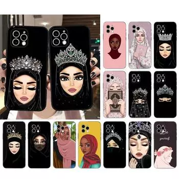 Чехол для телефона для Iphone 14 Pro Max 13 12 11 Pro Max Xs Xr X 12mini 14 Plus Se мусульманский исламский гриль глаза женский хиджаб Funda iphone 14Pro