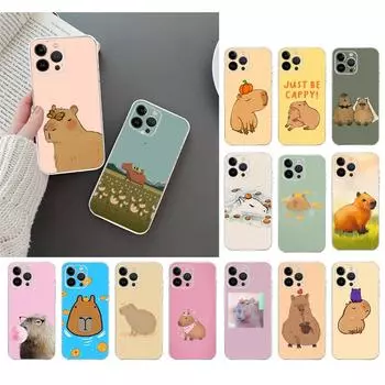 Чехол для телефона для Iphone 14 Pro Max 13 12 11 Pro Max Xs Max Xr X 12mini 7 8 14 Plus Se, чехол с рисунком капибары, Funda Capa Cell iPhone 13mini
