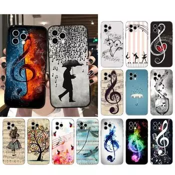 Чехол для телефона для Iphone 14 Pro Max 13 12 11 Pro Max Xs Xr X 12mini 7 8 Plus Se, чехол с музыкальными нотами, принципиально iPhone 11Pro