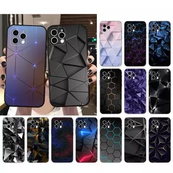 Чехол для телефона для Iphone 14 Pro Max 13 12 11 Pro Max Xs Xr X 12mini 7 8 Plus Se, роскошный крутой чехол с геометрическим узором, принципиально iPhone 12Pro