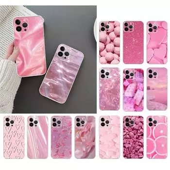 Чехол для телефона для Iphone 14 Pro Max 13 12 11 Pro Max Xs Max Xr X 12mini 7 8 14 Plus Se розовый эстетический чехол Funda Capa Cell iphone XSMAX
