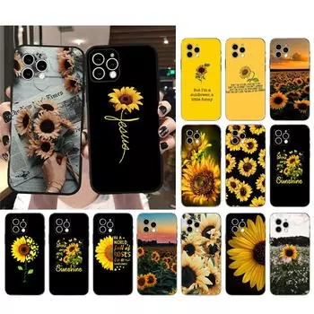 Чехол для телефона для Iphone 14 Pro Max 13 12 11 Pro Max Xs Xr X 12mini 14 Plus Se красивый чехол с цветком подсолнуха Funda iPhone 12mini