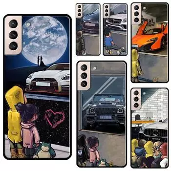 Чехол для телефона для мальчиков и девочек See Cool Sports Car Drift для Samsung Galaxy S22 Ultra S20 S21 FE S10 S10e S9 Note 10 Plus Note 20 Ultra Galaxy S8