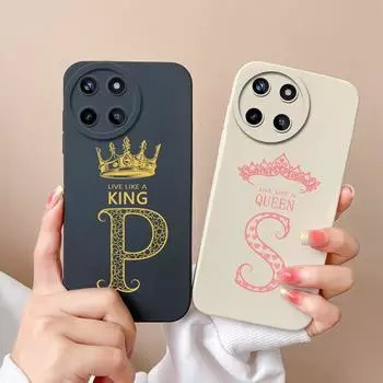 Чехол для телефона для OPPO Realme Q3 Pro Q3i Narzo 10A 20A 30A 50 Pro Crown Letters, чехол для телефона, матовый, жидкий, мягкий силиконовый защитный чехол для бампера Realme Realme Narzo