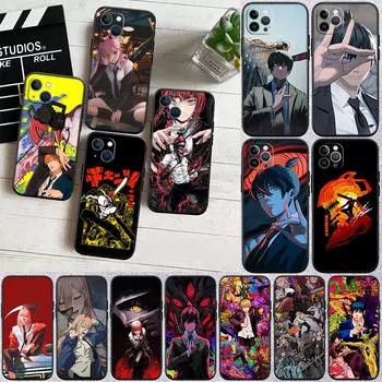 Чехол для телефона ED13 Chainsaw Man для iPhone 6 6s 7 8 11 12 13 14 15 XS Pro Max XR X SE Samsung S20 S21 S22 S23 S24 FE Ultra Plus Lite S21S A55 Samsung S20 Plus капри