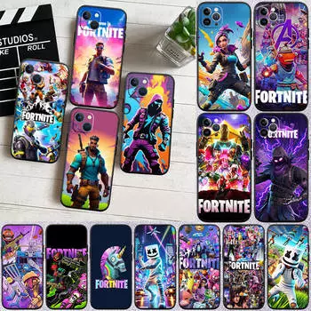 Чехол для телефона ED20 F-Fortnites для iPhone 6 6s 7 8 11 12 13 14 15 XS Pro Max XR X SE Samsung S20 S21 S22 S23 S24 FE Ultra Plus Lite S21S A55 iPhone 13 Pro Max коричневато-жёлтый