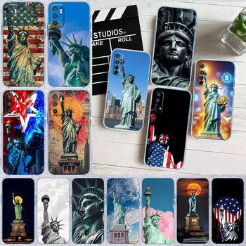 Чехол для телефона ED52 Статуя Свободы для Motorola G34 G32 G31 G14 G84 G62 E32 G24 G72 G71 G73 G85 G200 G60S G60 G52 G51 G50 G42 G41 G32 G30 Moto G52 коричневато-жёлтый