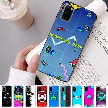 Чехол для телефона Game Geometry Dash для Samsung S20 lite S21 S10 S9 plus для Redmi Note8 9pro для Huawei Y6 Redmi Note5
