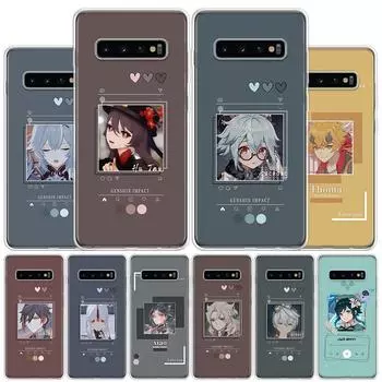 Чехол для телефона Genshin Impact Love Cover для Samsung Galaxy S10 Plus S20 FE S21 S22 Ultra S10E S9 S8 + S7 Edge J4 Samsung S10
