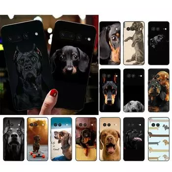 Чехол для телефона Google Pixel 7 Pro 7 6A 6 Pro 5A 4A 3A Pixel 4 XL Pixel 5 6 4 3 XL 3A XL 2 XL, чехол для таксы, добермана, собаки, принципиально Google Pixel 2