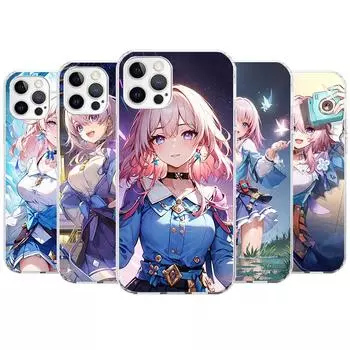 Чехол для телефона Honkai Star Rail «7 марта» для Apple iPhone 11 12 13 15 14 Pro 7 XR X XS Max 8 Plus + Mini SE с индивидуальным принтом Soft C iPhone 12 (12 Pro)