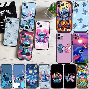 Чехол для телефона II20 Stitch для iPhone 6 6s 7 8 11 12 13 14 15 XS Pro Max XR X SE Samsung S20 S21 S22 S23 S24 FE Ultra Plus Lite S21S A55 Samsung S23 FE гагат