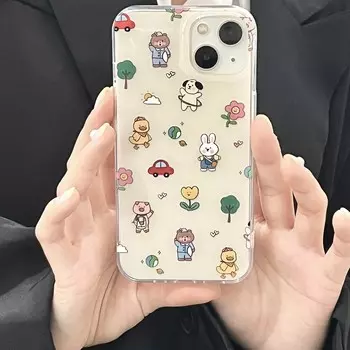 Чехол для телефона Imd Dog Cartoon Bear Love Car Pig Flower для Iphone 14 Pro Max 13 12 11 Promax, мягкий силиконовый милый чехол на заднюю панель for iphone 11