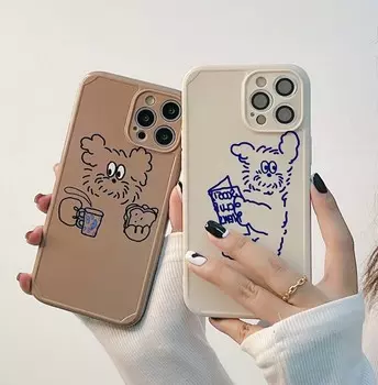 Чехол для телефона Ins Line с собакой и милым животным, мультяшный чехол для Iphone 12 11 13 Pro Max Mini 8 7 Plus X Xs Max Xr, силиконовый чехол for iphone 11PRO