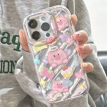 Чехол для телефона Ins Pig Strawberry Cake Flower Cloud Moon для Iphone 13 12 Promax 11 14 Pro Max Imd задняя крышка Capa Shell Fundas for iphone 11