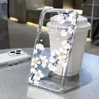 Чехол для телефона iPhone 11 13 12 14 15 16 XR XS Pro Max 7 8 Plus Samsung A55 A15 Redmi note 13 12 OPPO A18 A16 Vivo Y17S V27 Honor 9 10 Infinix 40 30 iPhone 11 чистый