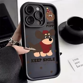 Чехол для телефона iPhone 11 13 12 14 15 16 Pro Max 7 8 Plus XR XS Max Samsung A55 S24 S23 A02S Redmi 9 13C 9A 10 A3 OPPO A15S A16 A17 A18 A38 A53 A54 A31 Xiaomi 11 Lite 4G кофейный