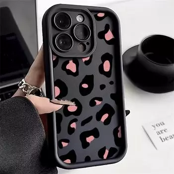 Чехол для телефона iPhone 11 13 12 14 15 16 Pro Max 7 8 Plus XR XS Max Samsung A55 S24 S23 A02S Redmi 9 13C 9A 10 A3 OPPO A15S A16 A17 A18 A38 A53 A54 A31 SamSung M40S чёрный