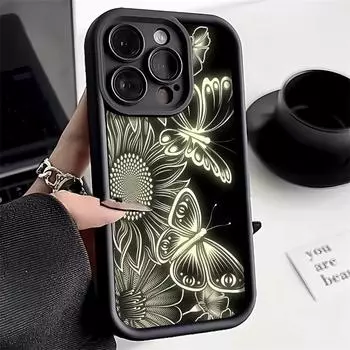 Чехол для телефона iPhone 11 13 12 14 15 16 Pro Max 7 8 Plus XR XS Max Samsung A55 S24 S23 A02S Redmi 9 13C 9A 10 A3 OPPO A15S A16 A17 A18 A38 A53 A54 A31 SamSung M40S чёрный