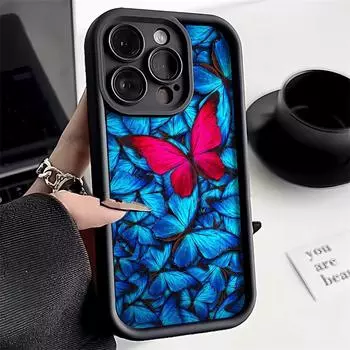 Чехол для телефона iPhone 11 13 12 14 15 16 Pro Max 7 8 Plus XR XS Max Samsung A55 S24 S23 A02S Redmi 9 13C 9A 10 A3 OPPO A15S A16 A17 A18 A38 A53 A54 A31 SamSung M40S чёрный