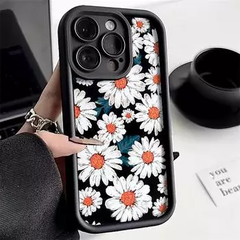 Чехол для телефона iPhone 11 13 12 14 15 16 Pro Max 7 8 Plus XR XS Max Samsung A55 S24 S23 A02S Redmi 9 13C 9A 10 A3 OPPO A15S A16 A17 A18 A38 A53 A54 A31 SamSung M40S чёрный