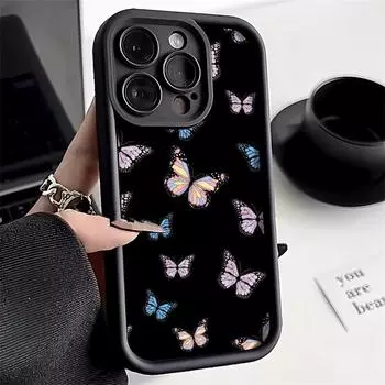 Чехол для телефона iPhone 11 13 12 14 15 16 Pro Max 7 8 Plus XR XS Max Samsung A55 S24 S23 A02S Redmi 9 13C 9A 10 A3 OPPO A15S A16 A17 A18 A38 A53 A54 A31 SamSung M40S чёрный