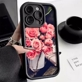 Чехол для телефона iPhone 11 13 12 14 15 16 Pro Max 7 8 Plus XR XS Max Samsung A55 S24 S23 A02S Redmi 9 13C 9A 10 A3 OPPO A15S A16 A17 A18 A38 A53 A54 A31 OPPO A60 4G чёрный