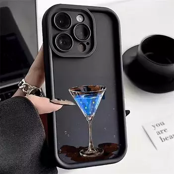 Чехол для телефона iPhone 11 13 12 14 15 16 Pro Max 7 8 Plus XR XS Max Samsung A55 S24 S23 A02S Redmi 9 13C 9A 10 A3 OPPO A15S A16 A17 A18 A38 A53 A54 A31 OPPO A60 4G чёрный