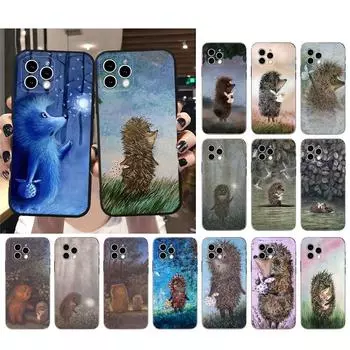 Чехол для телефона Iphone 14 Pro Max 13 12 11 Pro Max Xs Xr X 12mini 14 Plus Se Hedgehog In The Mist Case Funda iphone 14Plus