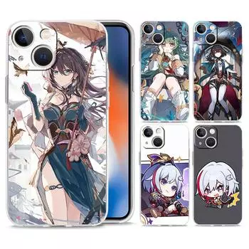 Чехол для телефона iPhone 15 14 13 12 Mini 11 Pro Max XS X XR 7 8 Plus прозрачный противоударный силиконовый чехол Game Honkai Star Rail Anime iPhone 13Pro Max