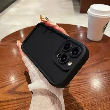 Чехол для телефона iPhone 15 Tianyan Eye Ladder Однотонный ТПУ Apple 14 Отверстие для сыворотки Полная защита X Противоударный XS Защитный чехол Apple 7/8 Universal чёрный