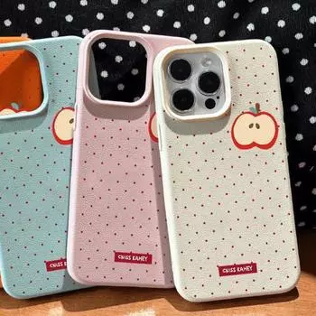 Чехол для телефона iPhone 16 15 14 13 12 11 Pro Max iPhone 11 13 16 15 14 12 Чехол для телефона в горошек iPhone 11 белый