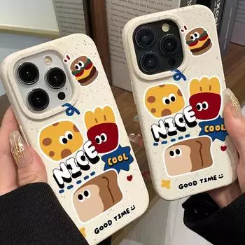 Чехол для телефона iPhone 16 15 14 13 12 11 Pro Max iPhone 11 13 16 15 14 12 X XS XR 6 7 8 SE iPhone 6 7 8 Plus Разлагаемый чехол из пшеничной соломы iPhone 6&7&8&SE 2020&SE 2022 белый