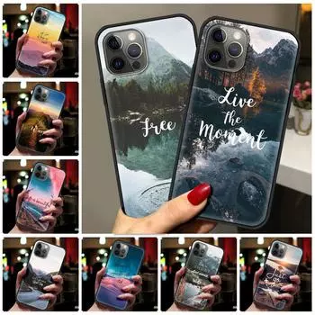 Чехол для телефона iPhone 7 8 Plus 11 12 13 Pro Max X XR XS MAX SE 2020 12 13 Mini Plus, мягкий осенний чехол для путешествий, горы, море, пляж iPhone 13