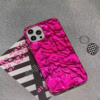 Чехол для телефона из оловянной бумаги с 3D морщинами для Iphone 14 12 11 13 Pro Max Mini X Xs Xr 7 8 Plus, тонкий мягкий силиконовый чехол For 7 Plus or 8 Plus
