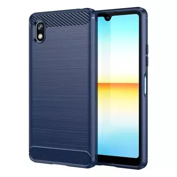 Чехол для телефона из ТПУ из углеродного волокна с матовой текстурой для Sony Xperia Ace III For Sony Xperia Ace III чёрный