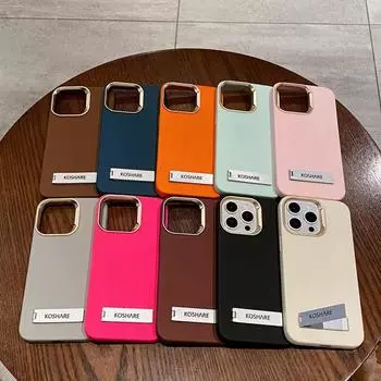 Чехол для телефона из жидкого ТПУ с текстурой из кожи для iPhone 16 Plus 15 Pro 14 13 12 Pro Max 11, металлический складной кронштейн, противоударный чехол iPhone 16 чёрный