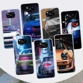 Чехол для телефона JDM Japan Sport Car для Xiaomi Mi 11 Lite 11i 12X 12 9 8 11T 10T 9T Pro 10 5X 6X Ultra 5G Cover Coque Capa Xiaomi Mi 11 Lite