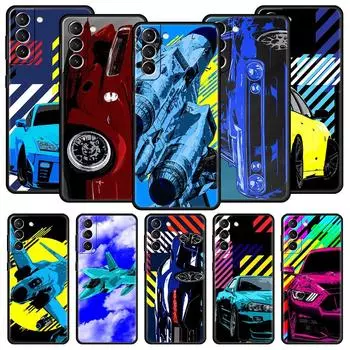 Чехол для телефона JDM Sports Car Lamp Aircraft для Samsung Galaxy S23 S22 S21 S20 FE Ultra 5G S10 S10E S9 S8 Plus 10 20, силиконовый чехол Samsung S20Ultra