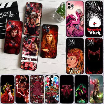 Чехол для телефона Marvel Scarlet Witch ED46 для iPhone 6 6s 7 8 11 12 13 14 15 XS Pro Max XR X SE Samsung S20 S21 S22 S23 S24 FE Ultra Plus Lite S21S A55 iPhone 11 Pro бездна