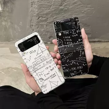 Чехол для телефона Maths Lucky Pc Hard Ins 2023, чехол-браслет для Samsung Galaxy Z Flip4 Flip3 Flip 3 4 5g, защитная задняя крышка 3 в 1, чехол For Samsung Z Flip 3