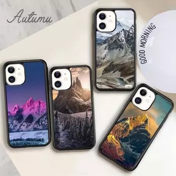 Чехол для телефона Mountain Pine Tree Forest Mountain для iPhone 11 12 13 14 Pro Max mini XR XS SE 2020 6S 7 8 Plus Galaxy S21 S22 iPhone 6plus