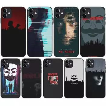 Чехол для телефона Mr Robot для iPhone 13 11 12 Pro Max mini 7 8 6 Plus XR X XS se iphone 7 or 8
