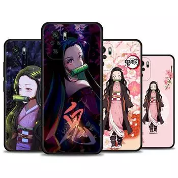 Чехол для телефона Redmi Note 10 Pro Max 9 9s 9t 8t 7, мягкий чехол для Redmi K40 Plus 9A 9C 9T, чехол Demon Slayer Nezuko Anime Redmi Note 10 5G