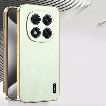 Чехол для телефона Redmi Note 14 13 4G / Redmi Note 14 13 Pro Plus 5G 14C A3X с гальваническим золотым узором из кожи и защитным покрытием for Redmi Note 14 4G зелёный